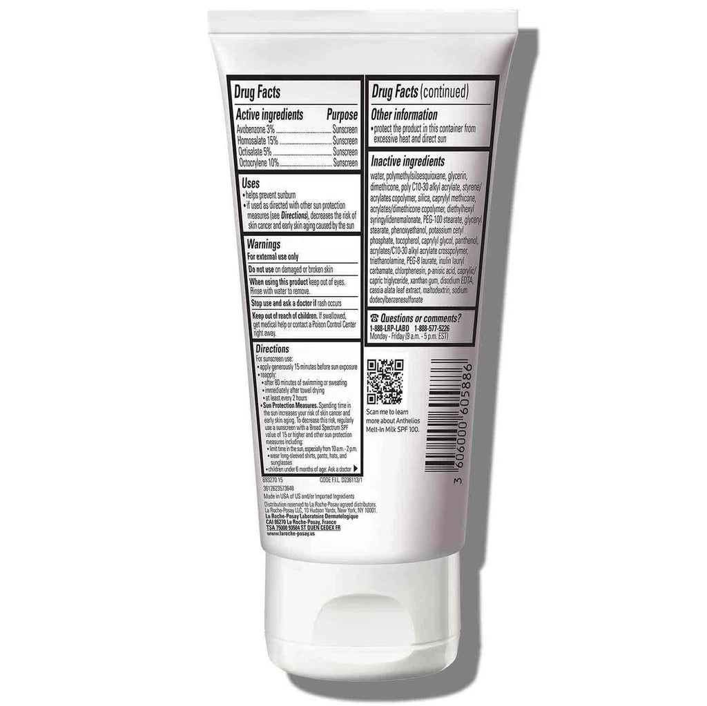 Anthelios Melt-In Milk Sunscreen for Face & Body SPF 100